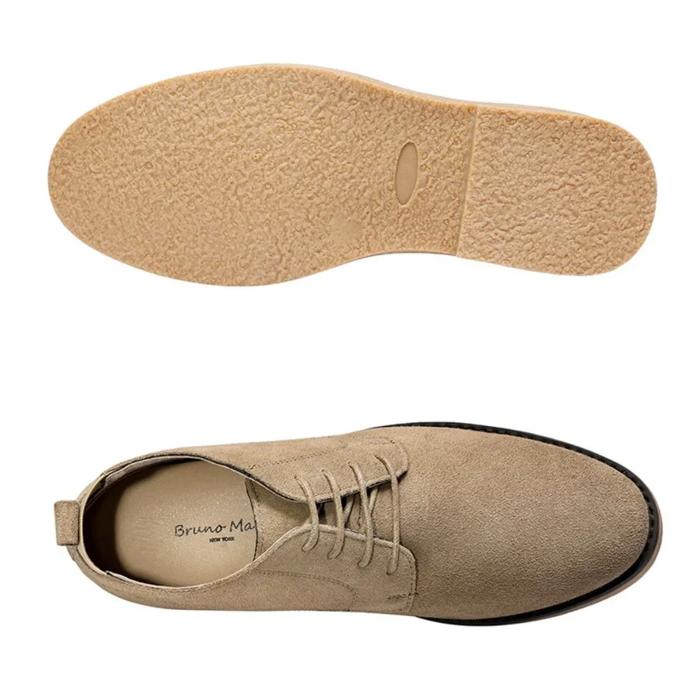 Bruno Marc Men's 13 Suede Leather Chukka Boots Natural Tan Beige Laced Up Dandy